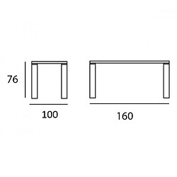 Avis Inside 75 Table repas ECO 6 couverts 160 x 100 cm pieds chêne plateau céramique blanc