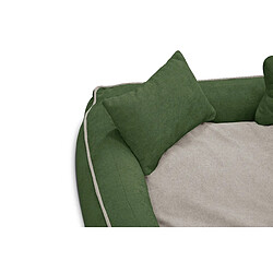 Avis Courtois Laville Panier pour chien et chat 100 x 80 cm tissu vert et beige clair - BONNIE