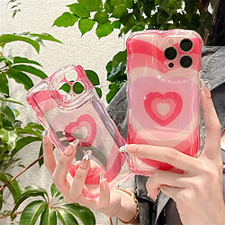 GUPBOO Étui pour iPhone11 Support de coque de téléphone Premium Overlap Love Niche Femme