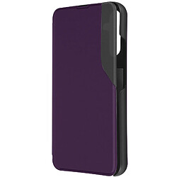 Avizar Étui Folio pour Galaxy A34 5G Clapet Fenêtre D'Affichage Support Vidéo Violet