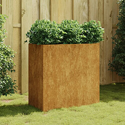 vidaXL Jardinière 80x40x80 cm acier corten