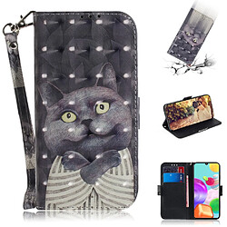 Etui en PU impression de motif décor spot lumineux mr.cat pour votre Samsung Galaxy A41 (Global Version)