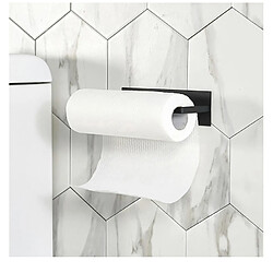 Universal Porte-serviettes en papier non perforé Porte-papiers en papier toilette Porte-papiers en rouleaux Étagères de stockage en film frais Étagères murales | Porte-papier (noir)