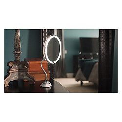 Venteo - Flexible Mirror - Miroir LED, fixation ventouse, manche flexible, miroir grossissant x10