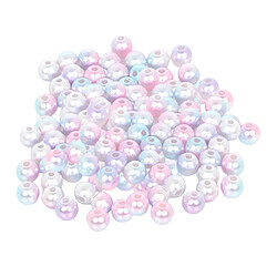 50/100/200 / 500Pc Perles En Plastique ABS Lâches 6mm Rose Violet Bleu