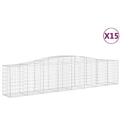 vidaXL Paniers de gabions - Argenté