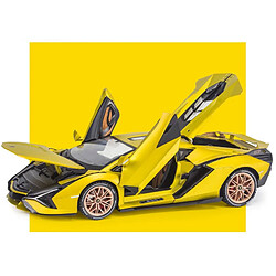 Universal 1: 18 Échelle grande taille Lamborghini Sina alliage sport voiture moulée sous pression jouet modèle de voiture miniature modèle de voiture cadeaux pour les enfants |(Jaune)