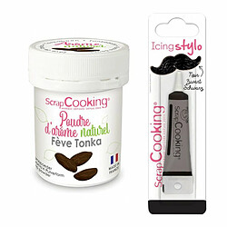 Scrapcooking Arôme alimentaire naturel Fève Tonka + Stylo de glaçage noir