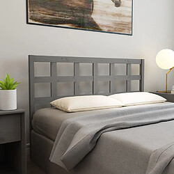 Maison Chic Tête de lit scandinave pour lit adulte,Meuble de chambre Gris 156x4x100 cm Bois massif de pin -MN56086