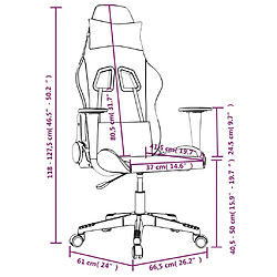 vidaXL Chaise de jeu de massage Noir et doré Similicuir pas cher