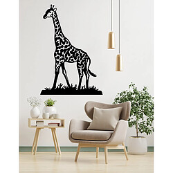 EPIKASA Décoration en Métal Girafe 2, Noir, Métal, 70x1,5x101 cm