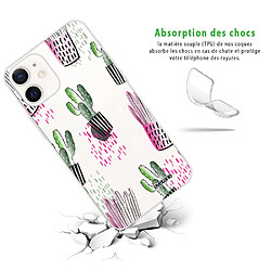 Avis Coque iPhone 12 mini souple transparente Cactus motifs Motif Ecriture Tendance Evetane