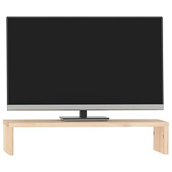 Avis vidaXL Support pour moniteur 50x27x10 cm Bois de pin solide