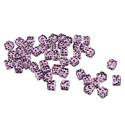 Avis 50pcs acrylique dés six faces 12mm d6 dés pour d u0026 d dpg jeu de fête violet