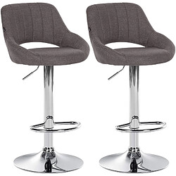 Non Lot de 2 tabourets de bar Milet tissu C