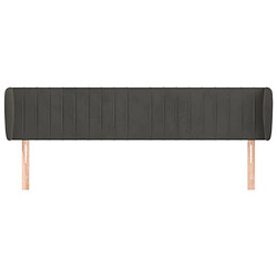 Avis Maison Chic Tête de lit scandinave avec oreilles,meuble de chambre Gris foncé 163x23x78/88 cm Velours -MN24627