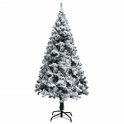 vidaXL Sapin de Noël artificiel avec neige floquée vert 120 cm PVC