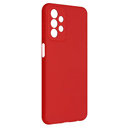 Avizar Coque pour Galaxy A23 5G Silicone Finition Mate Anti-traces rouge