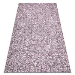 RUGSX Tapis COLOR 47373260 SISAL lignes, triangles, chevrons violet beige 200x290 cm