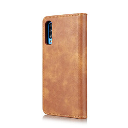 Avis Wewoo Housse Coque Etui en cuir Crazy Horse Texture Flip détachable magnétique avec support et fentes pour cartes et portefeuille Galaxy A70 Marron