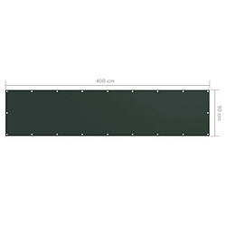 Acheter vidaXL Écran de balcon Vert foncé 90x400 cm Tissu Oxford