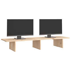 Avis vidaXL Support pour moniteur 100x27x15 cm Bois de pin solide