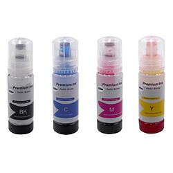 vhbw encre de remplissage black/cyan/magenta/yellow compatible avec Epson EcoTank ET-2700, ET-2750, ET-3700, ET-3750, ET-4750, L4150, L4160, L6160