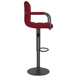 Acheter vidaXL Tabourets de bar lot de 2 rouge bordeaux velours