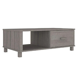 Maison Chic Table basse,Table Console Table d'appoint, Table pour salon HAMAR Gris clair 100x55x35 cm Bois massif de pin -MN38973