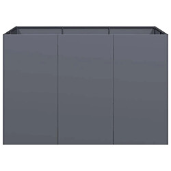 Avis vidaXL Jardinière anthracite 120x80x80 cm acier