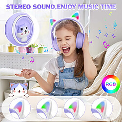 Avis Casque Bluetooth sans fil pour filles YUANFU-AKZ-02 (casque Bluetooth avec microphone - violet)