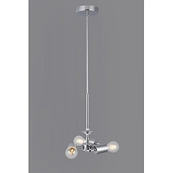 Luminaire Center Suspension Baymont Chrome poli 3 ampoules 34cm