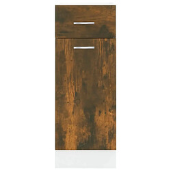 Acheter vidaXL Armoire de plancher à tiroir Chêne fumé 30x46x81,5 cm