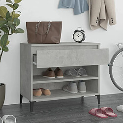 Avis Maison Chic Armoire à Chaussures Gris béton,Meuble de Rangement à Chaussures 70x36x60 cm Bois d'ingénierie -MN87780