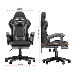 Acheter RATTANTREE Chaise de Gaming avec Repose-Pied, Chaise Gaming Racing, Dossier Inclinable à 155, Avec support lombaire, Fauteuil gamer Ergonomique, Siege Gaming avec Appui-tête, Noir Gris