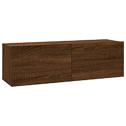 vidaXL Armoire murale TV Chêne marron 100x30x30 cm Bois d'ingénierie