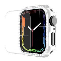 Coque en TPU ENKAY électroplaqué, décor de strass, argent pour votre Apple Watch Series 7 45mm