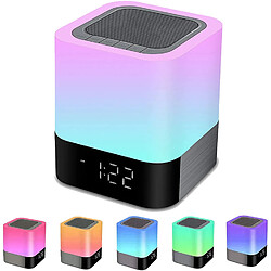 Vendos85 Réveil Multifonctionnelle avec Enceinte Bluetooth et Lampe de Chevet