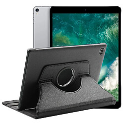 Etui rotatif en simili cuir + verre trempé pour iPad Pro 10.5 (2017) (A1701/A1709/A1852) - Noir - Visiodirect -