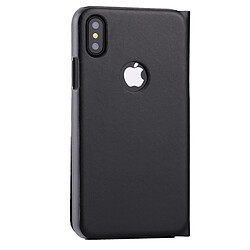 Avis Wewoo Coque noir pour iPhone X Litchi Texture Horizontal Flip étui en cuir avec Call Display ID