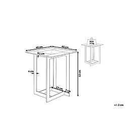 Avis Beliani Table appoint argentée avec plateau en verre CRYSTAL