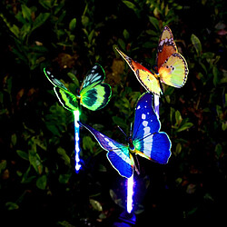 led solaire alimenté papillon lumières jardin yard lampe décor bleu