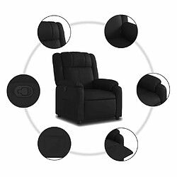 Maison Chic Fauteuil Relax pour salon, Fauteuil inclinable Noir Similicuir -GKD10472 pas cher