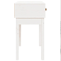 Maison Chic Table console | Meuble d'entrée | Table d'appoint Blanc 76,5x40x75 cm Bois massif de pin -GKD22314 pas cher