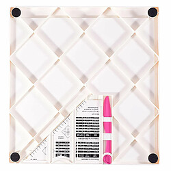 Vaessen Creative Plaque de Rainurage Score Easy inches Scoring Board pour Créer des Cartes et des Loisirs Créatifs avec du Papier avec Une Plieuse Os et des Guides de Mesure, Blanc, 12`` x 12``