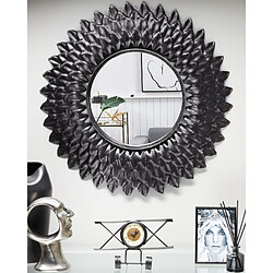 Beliani Miroir LARRAU 70 cm 70 cm Métal Argenté