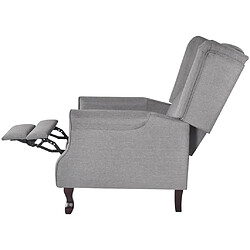 Acheter Maison Chic Fauteuil relax,Chaise pour salon Gris Tissu -MN78209