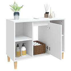 Acheter vidaXL Meuble d'évier blanc 80x33x60 cm bois d'ingénierie