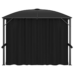 vidaXL Tonnelle avec rideaux 300x300x265 cm Anthracite