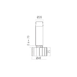 NOTRE SELECTION PIED METAL 323 150MM A LUNITE